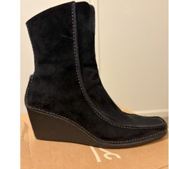 Pons Quintana Estela Black Suede Ankle Boots Sz US 9 EUR 40 - Picture 4 of 5